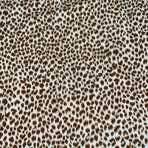 SHEIN Curve leopard print short batwing sleeve tie mockneck key hole NEW size 4X - Picture 7 of 13